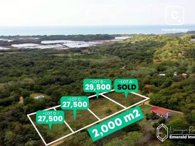 Terreno de 2,000 m² con vista a montaña cerca de Playa Guasacate, Tola