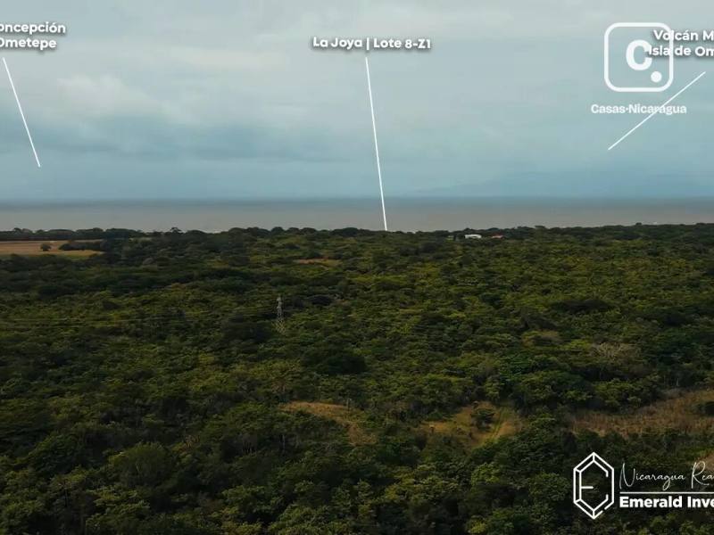 Lote de 3,367 m² con vista al Lago de Nicaragua cerca de la frontera con Costa Rica, Rivas