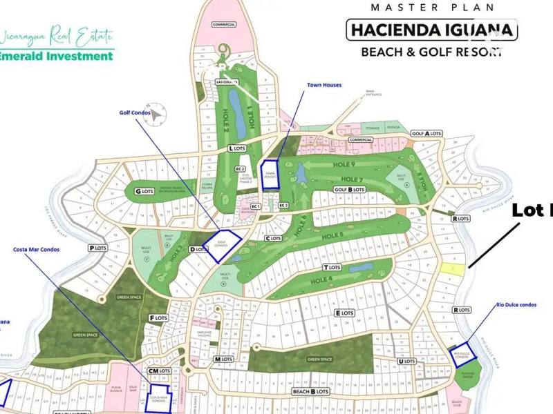 Terreno de 2,318 m² a orillas del Río Colorado en Hacienda Iguana, Tola