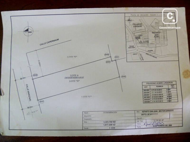 Lot for rent in Managua – 1,311 m²