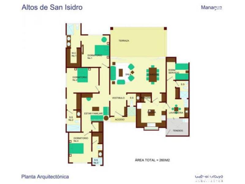 Casa en venta en Santo Domingo, Managua – 3 hab, 260 m², US$ 300,000