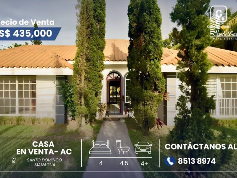 House for sale in Santo Domingo, Managua – 4 beds, 500 m²