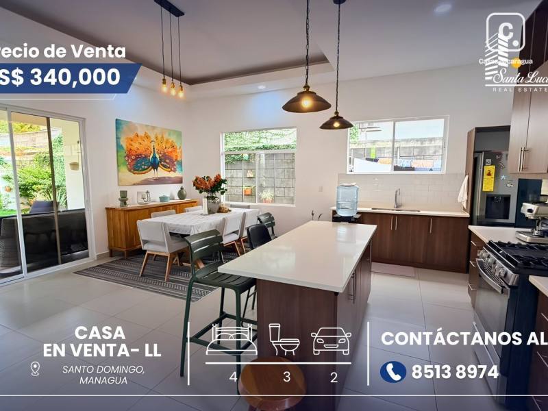 House for sale in Santo Domingo, Managua – 4 beds, 228 m²