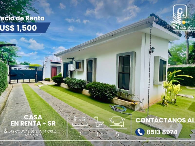 House for rent in Las Colinas, Managua – 3 beds, 240 m²