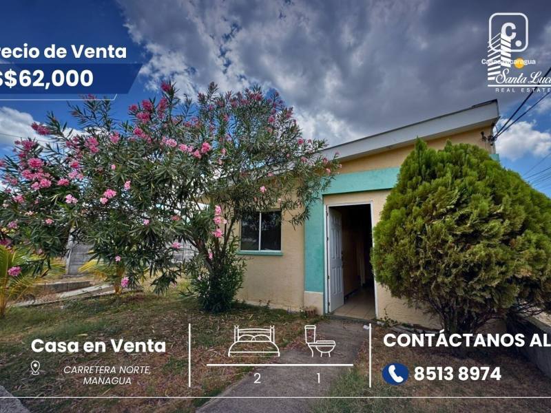 House for sale in Managua – 2 beds, 2,880 m²
