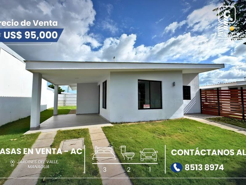 Casa en venta en Carretera Masaya, Managua – 3 hab, US$ 95,000