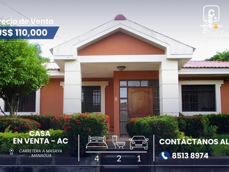 House for sale in Carretera Masaya, Managua – 4 beds, 190 m²