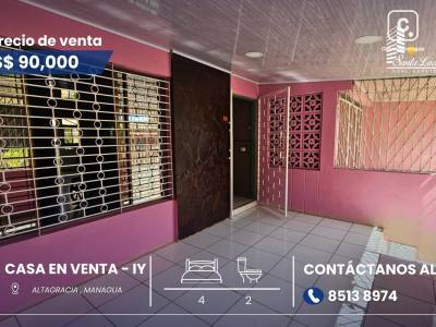 Casa en venta en Altagracia, Managua – 4 hab, 131 m²