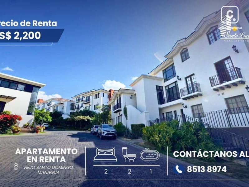 Apartment for rent in Carretera Masaya, Managua – 2 beds, US$ 2,200/month
