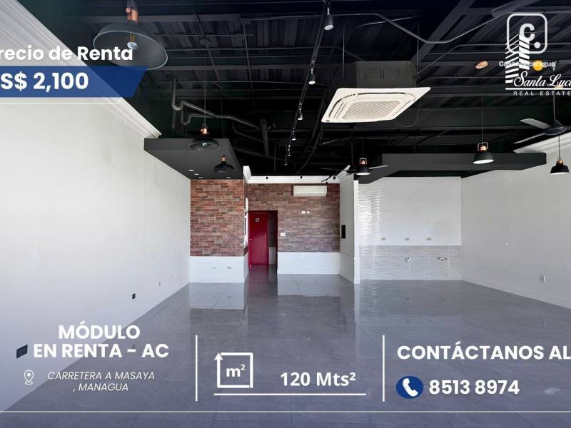 Lot for rent in Carretera Masaya, Managua – 120 m²