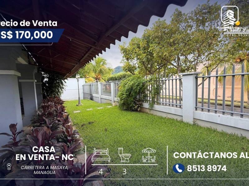 House for sale in Carretera Masaya, Managua – 4 beds, 502 m²
