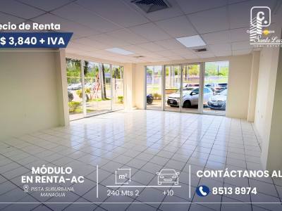 Commercial unit for rent in Suburbana, Managua – 240 m²