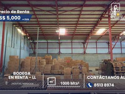 Warehouse for rent in Las Jaguitas, Managua – 1,000 m², US$ 5,000/month