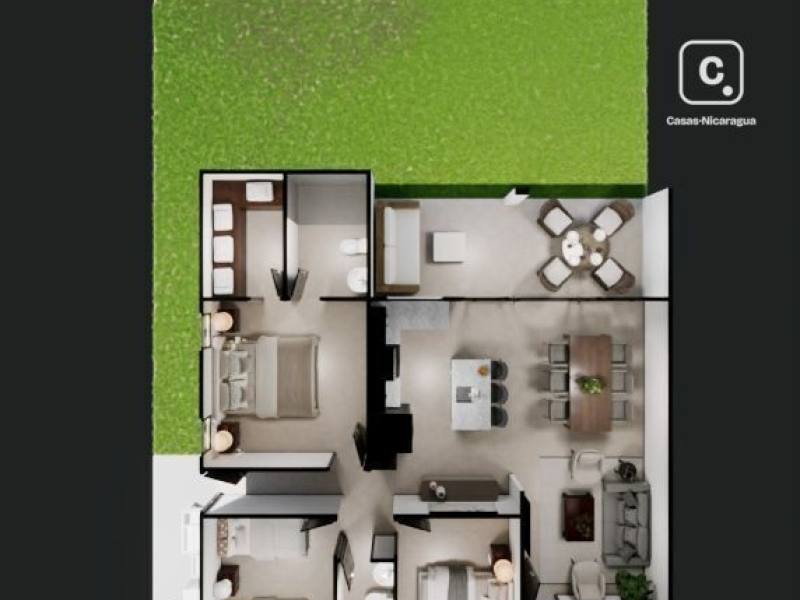 Casa en venta en Managua – 3 hab, 101 m²