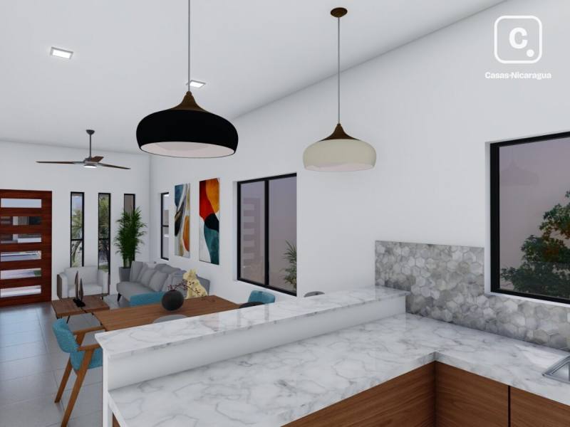 House for sale in Managua – 2 beds, 90 m², US$ 95,000