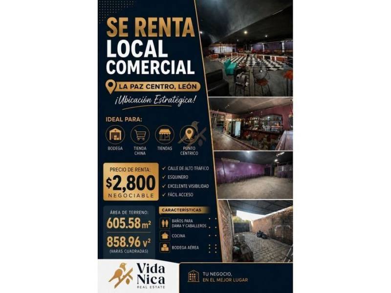 Bodega en alquiler en La Paz Centro, León – 866 varas²