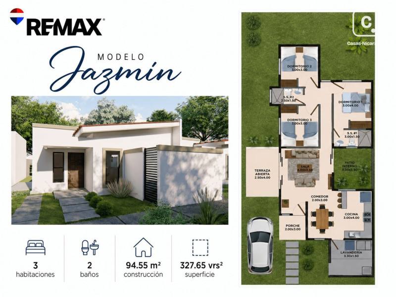 Casa en venta en Carretera Masaya, Managua – 3 hab, 94 m²