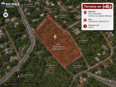 Lot for sale in Las Jaguitas, Managua – 3,538 m²