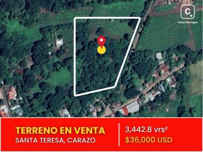 Terreno en venta en Santa Teresa, Carazo – 2,405 m²