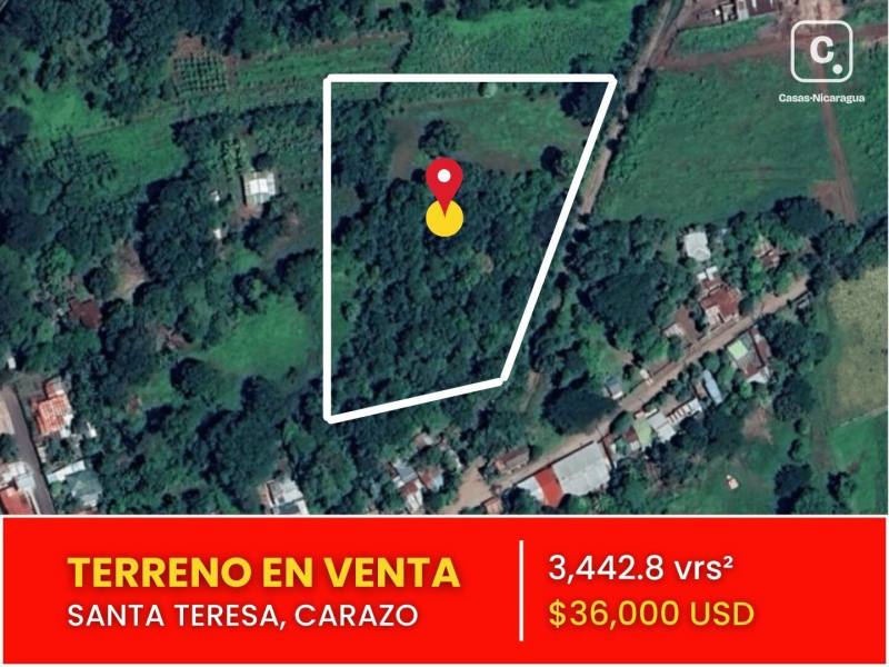 Terreno en venta en Santa Teresa, Carazo – 2,405 m²