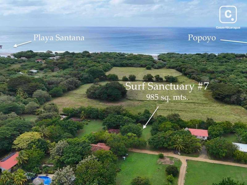Lot for sale in Tola, Rivas – 985 m²