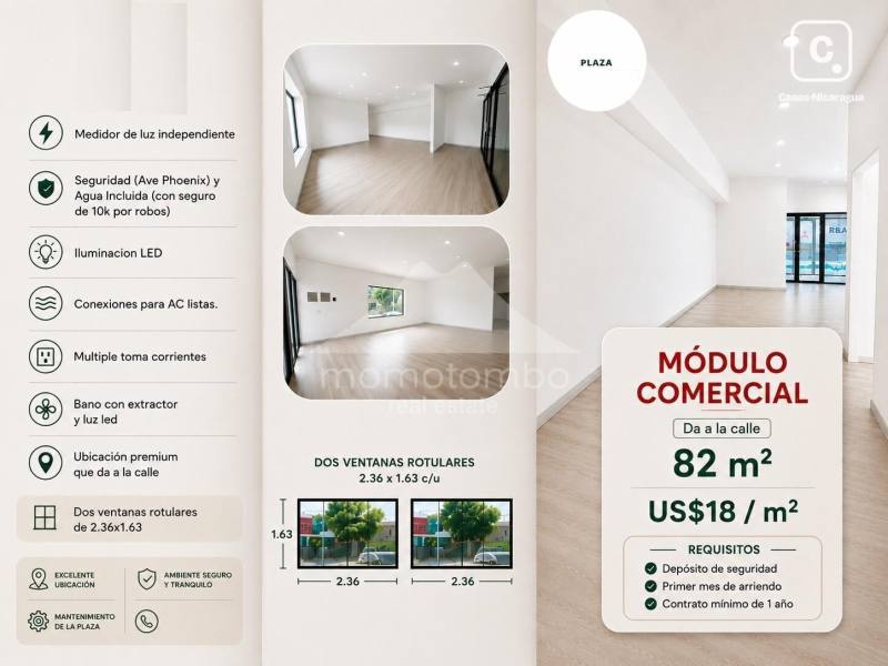 Office for rent in Planes de Altamira, Managua – 82 m²