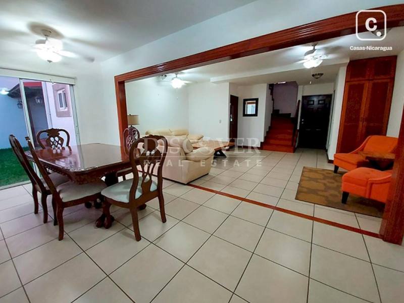 Casa en alquiler en Las Colinas, Managua – 4 hab, 140 m²