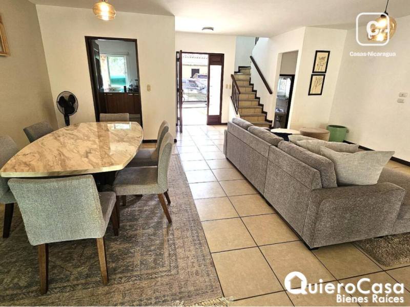 Casa en alquiler en Las Colinas, Managua – 3 hab, 186 m², US$ 1,500/mes
