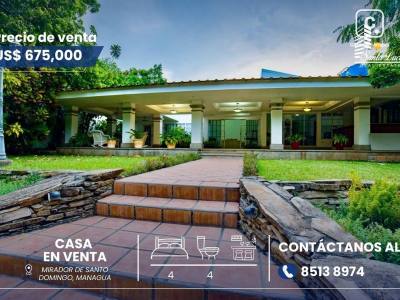 Casa en venta en Santo Domingo, Managua – 4 hab, 538 m²