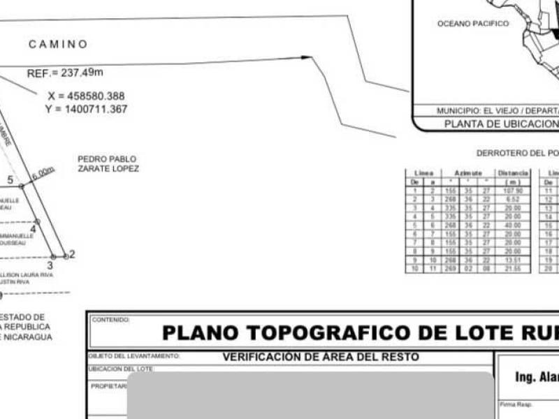 Lot for sale in El Viejo, Chinandega – 734 m²