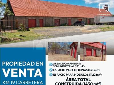 Bodega en venta en Carretera Vieja a León, Managua – 1,430 m²