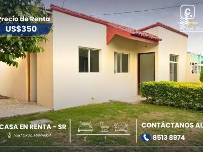 Casa en alquiler en Veracruz, Managua – 2 hab