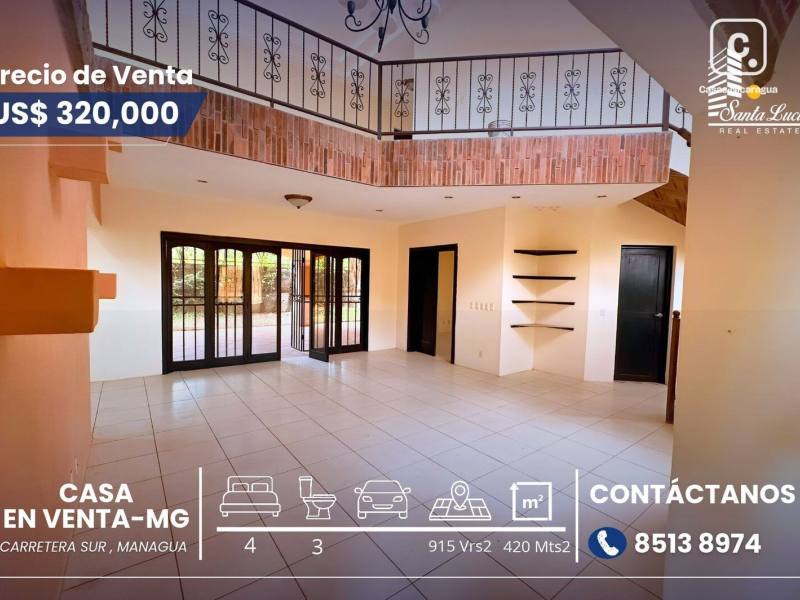 House for sale in Carretera Sur, Managua – 4 beds, 4,202 m²