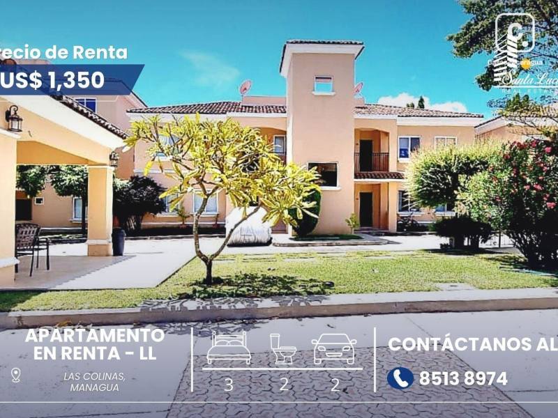 Apartment for rent in Las Colinas, Managua – 3 beds, Ref SLf09f8fa2apartamentoamueblado