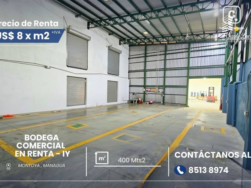Warehouse for rent in Montoya, Managua – 400 m²