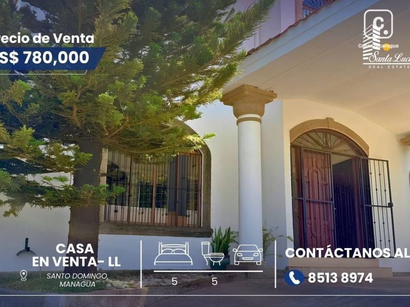 House for sale in Santo Domingo, Managua – 5 beds, 369 m², US$ 780,000