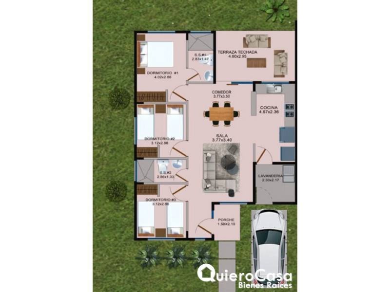 Casa en venta en Masaya – 3 hab, 104 m²