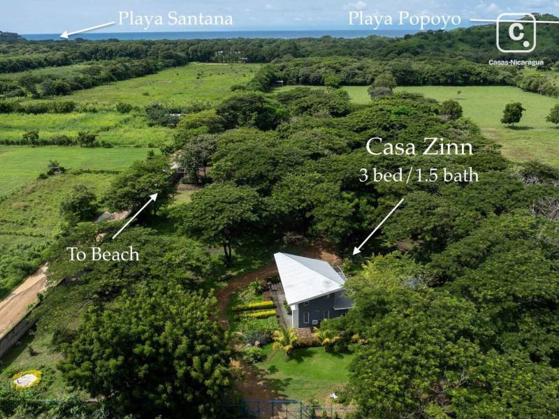 Casa de playa en venta en Tola, Rivas – 3 hab, 116 m²
