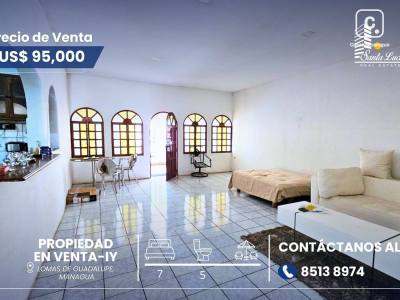 Casa en venta en Lomas de Guadalupe, Managua – 7 hab, 293 m²