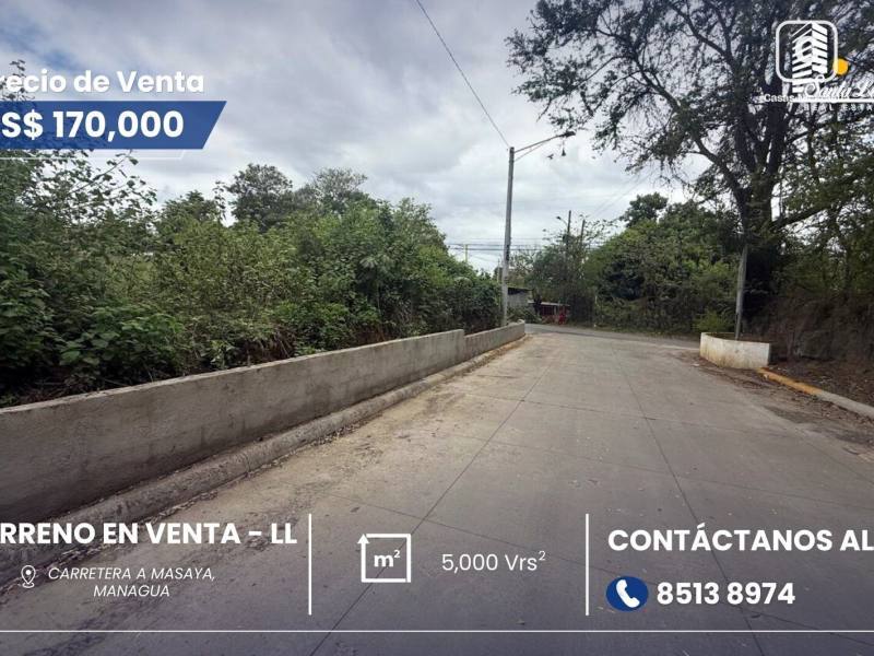 Terreno en venta en Carretera Masaya, Managua – 5,000 varas²