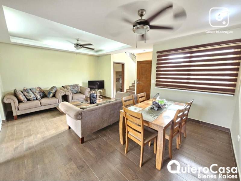 Casa en alquiler en Santo Domingo, Managua – 3 hab, US$ 1,650/mes