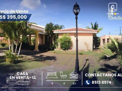 Casa en venta en Las Cumbres, Managua – 4 hab, 490 m²