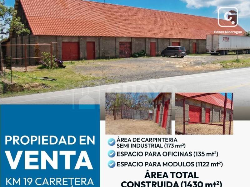 Bodega en venta en Carretera Vieja a León, Managua – 1,430 m²