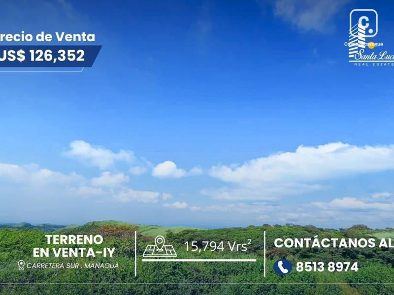 Terreno en venta en Crucero, Managua – 15,794 varas²