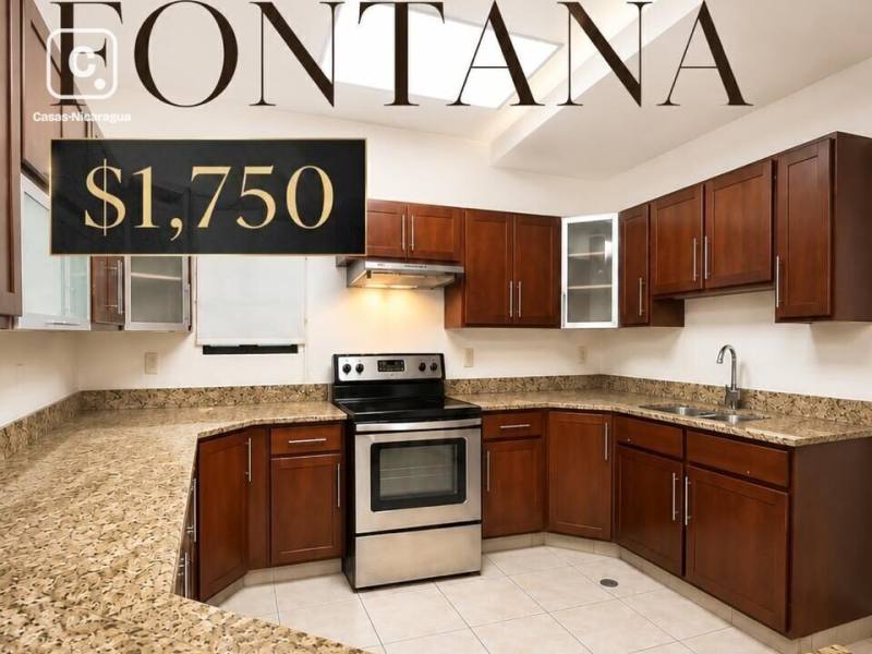 Apartamento en alquiler en Villa Fontana, Managua – 3 hab, US$ 1,750/mes