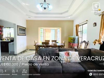 Casa en venta en Carretera Masaya, Managua – 3 hab, 150 m², US$ 100,000