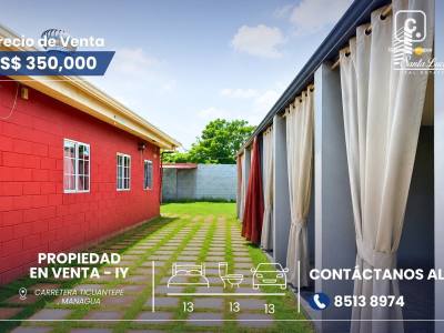 Casa en venta en Carretera a Ticuantepe, Managua – 13 hab, 1,050 m²