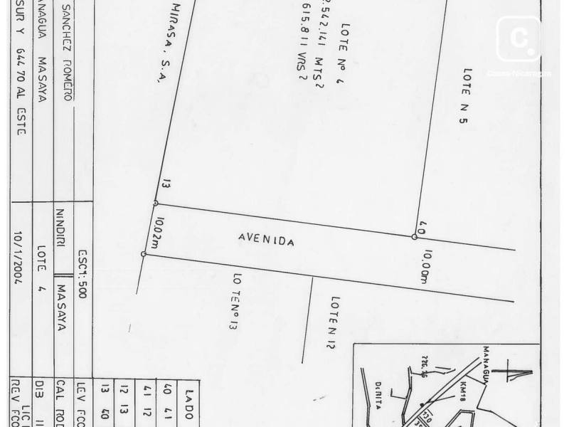 Terreno en venta en Carretera Masaya, Managua – 3,616 varas²
