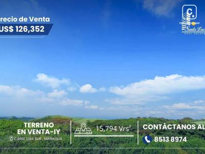 Terreno en venta en Crucero, Managua – 15,794 varas²