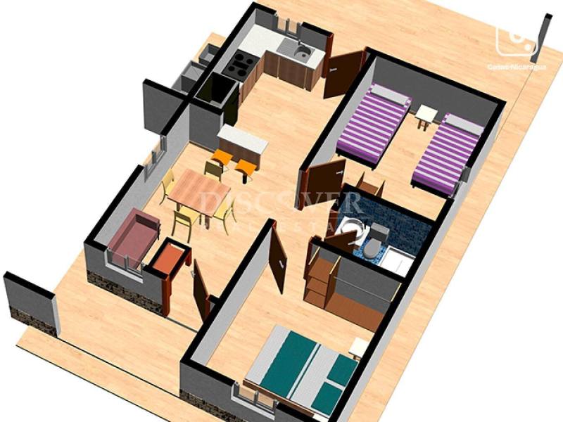 Casa en venta en Carretera Masaya, Managua – 2 hab, 100 m²